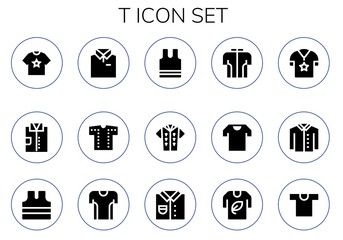 Wall Mural - t icon set