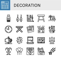 Canvas Print - decoration icon set