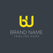 Creative B W Joint Letter Logo Design. Bw Logo