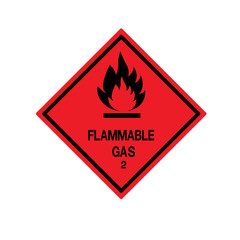 Flammable Gas Symbol Sign ,Vector Illustration, Isolate On White Background Label .EPS10.