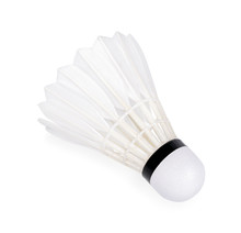 White Shuttlecock Or Badminton Ball Isolated On White Background