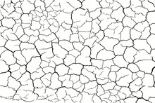 Lots Lines Of Crack And Broken Ground For Abstract Background On White Background