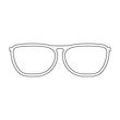 © Светлана Громак - Sunglasses with a contour.White frame of stylish oval-shaped glasses.Accessories for summer.Vector illustration