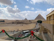 A view to Giza Pyramids and Sphinx from the roof of the hotel 