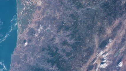Wall Mural - Earth from space. Time lapse of over the Earth seen from the ISS. Space exploration of planet Earth at night. Elements of this video furnished by NASA.
