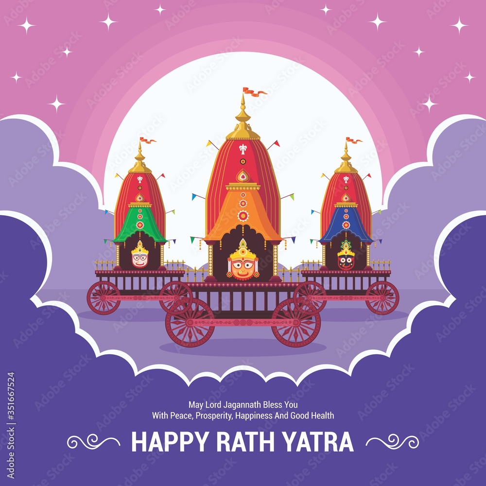 Rath Yatra festival. Happy Rath Yatra holiday background celebration ...