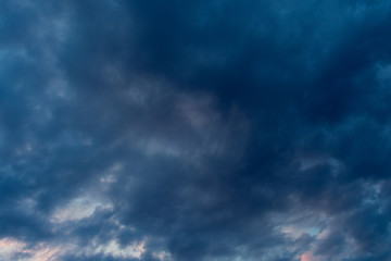 Wall Mural - menacing blue sky, abstract background