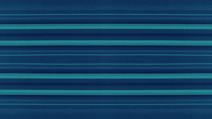 Poster - Dark blue turquoise striped natural cotton linen textile texture background