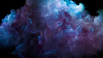 Wall Mural - abstract pink and blue beautiful fractal background in the form of clouds and feathers and is suitab