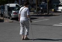 Old Woman With Walking Stick