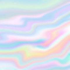 Wall Mural - abstract colorful pastel rainbow holographic foil iridescent light distorted swirl texture backgroun