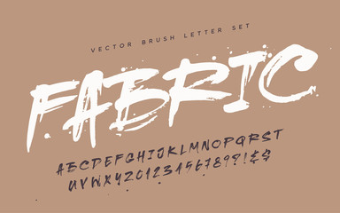 Wall Mural - Catchy handwritten modern vector brush letter set for quotes, apparel, branding, packaging