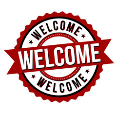 Wall Mural - Welcome label or sticker
