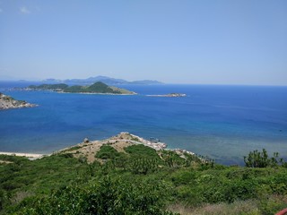 view of the sea and mountains