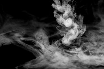 white smoke on a black background
abstraction