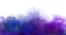 Dark Blue Fog On White Background. Blue Blurry Abstract Background. Copy Space. Stock Vector Illustration. Clouds, Cold Fog. 3d Illustration. Purple Smoke. Realistic Gas.