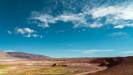 big blue sky in the mountain