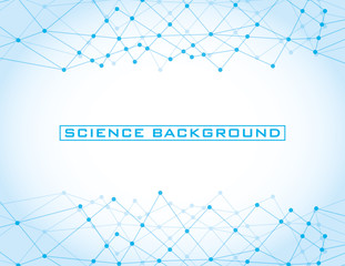 Wall Mural - white science background with lines structures