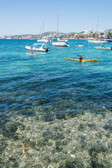 Wall Mural - Beach and sea landscape in Punta Negra, Calvia, Majorca