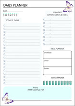 High Resolution Printable Daily Planner Vector Design
