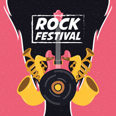 Canvas Print - rock festival entertainment invitation poster