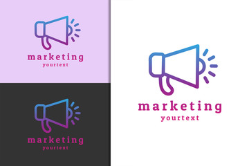 Poster - marketing logo design. gradient color