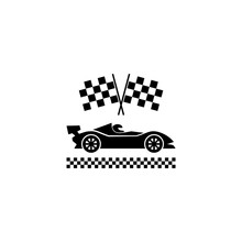 Racing Car Icon Isolated On White Background. Formula Race Car Icon