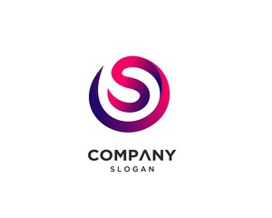 Sticker - Creative Modern Letter S Logo Design Template