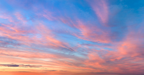 Wall Mural - colorful panoramic sunrise sundown sanset sky