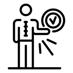 Poster - Notary man icon. Outline notary man vector icon for web design isolated on white background