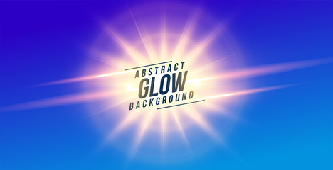 Canvas Print - abstract glowing light rays on blue background
