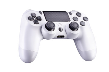 Poster - White video game joystick gamepad isolated on a white background