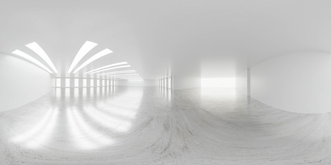 Poster - spherical 360 degrees panorama projection, panorama in interior empty room in modern office building