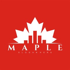Wall Mural - maple logo design concept vector