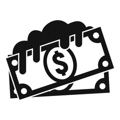 Poster - cash money laundering icon. simple illustration of cash money laundering vector icon for web design 