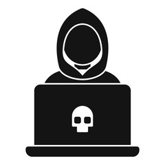 Poster - hacker money laundering icon. simple illustration of hacker money laundering vector icon for web des