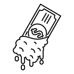 Poster - cash money wash icon. outline cash money wash vector icon for web design isolated on white backgroun