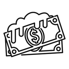 Poster - cash money laundering icon. outline cash money laundering vector icon for web design isolated on whi
