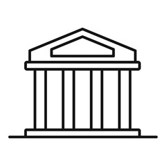 Poster - bank money laundering icon. outline bank money laundering vector icon for web design isolated on whi