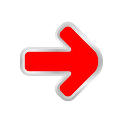 red arrow pointing right isolated on white, clip art red arrow icon pointing to right, 3d arrow symbol indicates red direction pointing to right, illustrations arrow buttons for point right