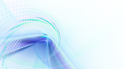 Poster - Abstract light background. Digital art fractal graphics. Composition of curves and mosaic halftone effects. 3d illustration.