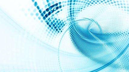 Poster - Abstract light background. Digital art fractal graphics. Composition of curves and mosaic halftone effects. 3d illustration.
