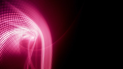 Aufkleber - Abstract red and black background. Digital art fractal graphics. Composition of glowing curves and mosaic halftone effects. 3d illustration.