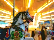 Close-up Of Carousel In Amusement Park