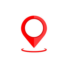 Poster - Map pointer, geo pin, location icon or geolocation, gps, on isolated white background. EPS 10 vector.