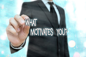 Word writing text What Motivates Youquestion. Business photo showcasing know reasons why you want to wake up each morning