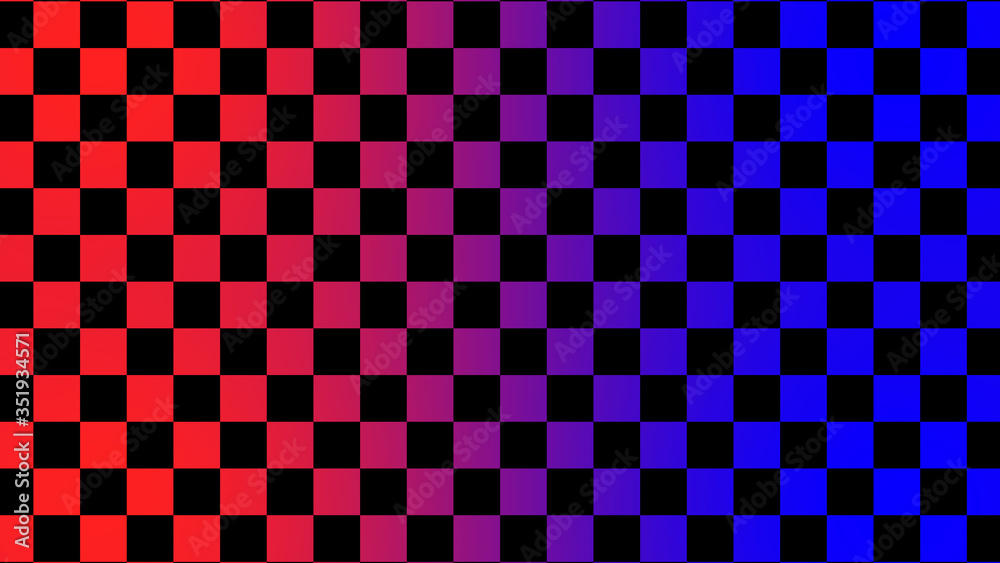 Red & blue checker board abstract,New chess board abstract