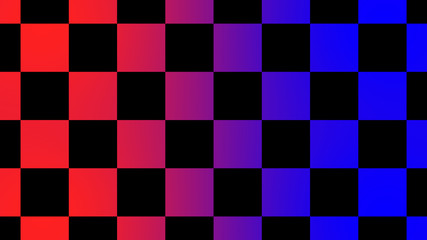 Poster - New red & blue checker board abstract background,Chess board