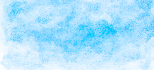 Wall Mural - watercolor illustration art abstract blue color texture background, clouds and sky pattern