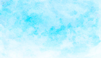 Wall Mural - watercolor illustration art abstract blue color texture background, clouds and sky pattern